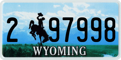 WY license plate 297998