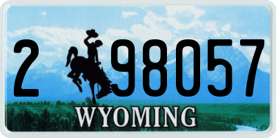 WY license plate 298057