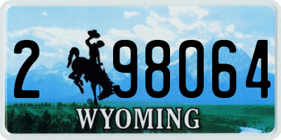 WY license plate 298064