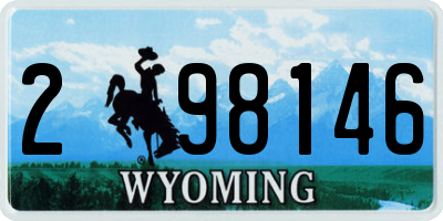 WY license plate 298146