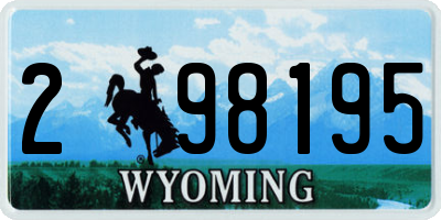 WY license plate 298195