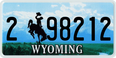 WY license plate 298212