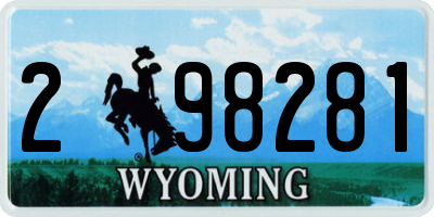 WY license plate 298281