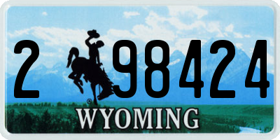 WY license plate 298424