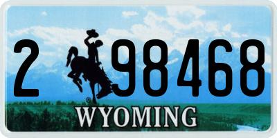 WY license plate 298468