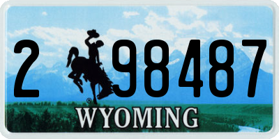 WY license plate 298487