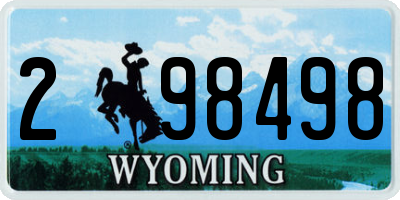 WY license plate 298498