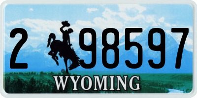 WY license plate 298597