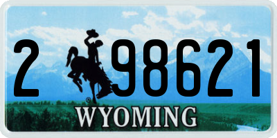 WY license plate 298621