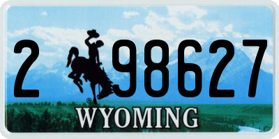 WY license plate 298627