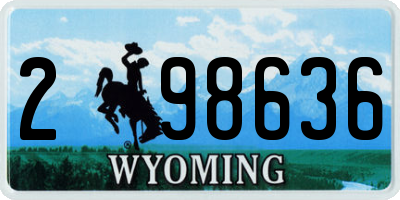 WY license plate 298636