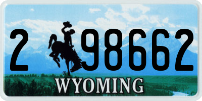 WY license plate 298662