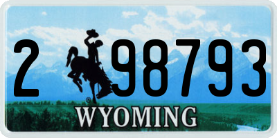 WY license plate 298793