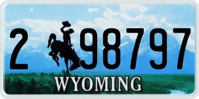 WY license plate 298797
