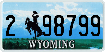 WY license plate 298799