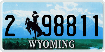 WY license plate 298811