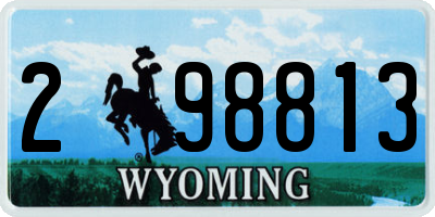 WY license plate 298813