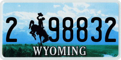 WY license plate 298832