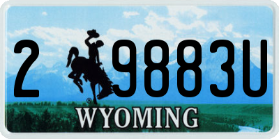 WY license plate 29883U