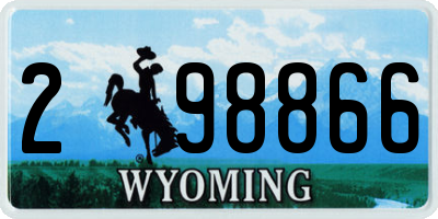 WY license plate 298866