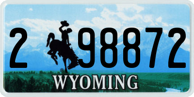 WY license plate 298872