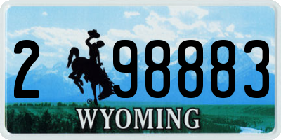 WY license plate 298883