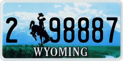 WY license plate 298887