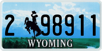WY license plate 298911