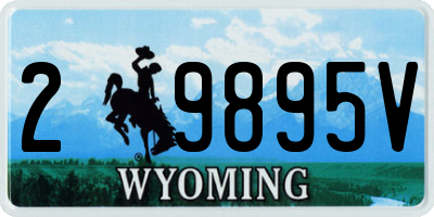 WY license plate 29895V