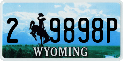 WY license plate 29898P