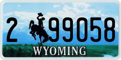 WY license plate 299058