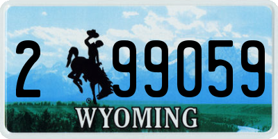 WY license plate 299059
