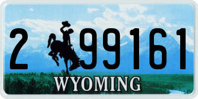 WY license plate 299161