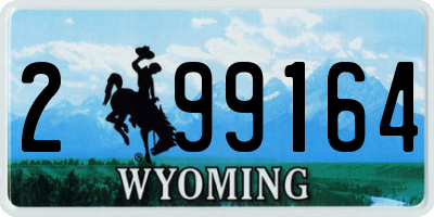 WY license plate 299164