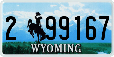 WY license plate 299167