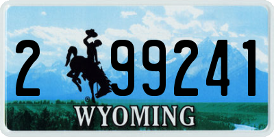 WY license plate 299241