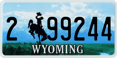 WY license plate 299244