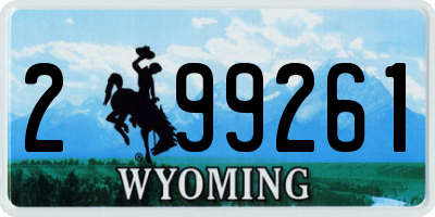 WY license plate 299261