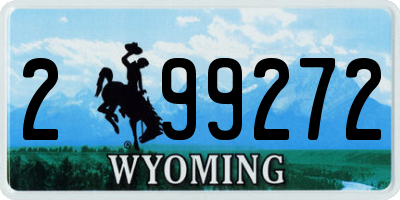 WY license plate 299272