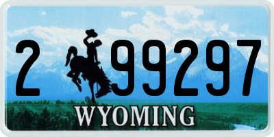WY license plate 299297