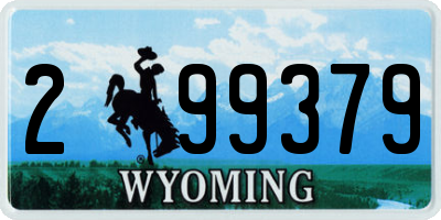 WY license plate 299379
