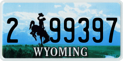 WY license plate 299397