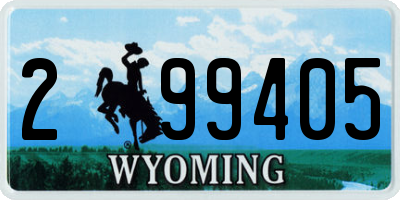 WY license plate 299405