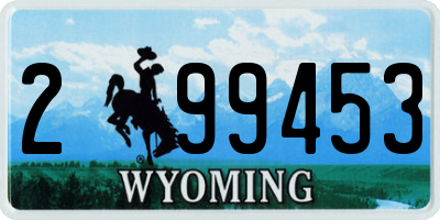 WY license plate 299453