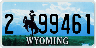 WY license plate 299461