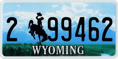 WY license plate 299462