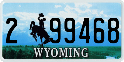 WY license plate 299468