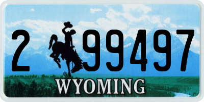 WY license plate 299497