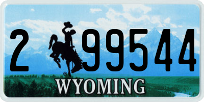 WY license plate 299544