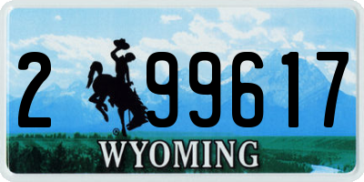 WY license plate 299617